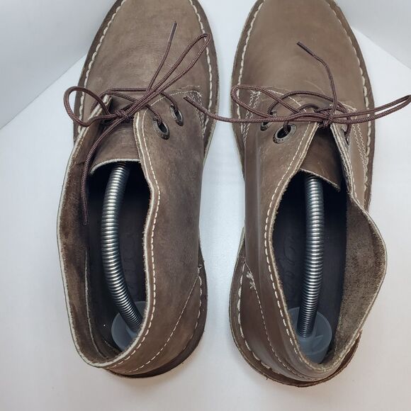 Safari By Bata brown Leather Chukka Desert Ankle Boots Lace up Mens Size 10 - Picture 6 of 10